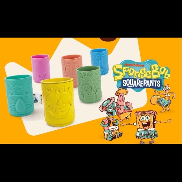Yellow SpongeBob Tiki 2024 Cup Burger King - Picture 2 of 2